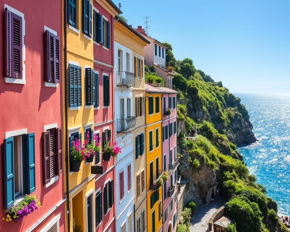 Bunte Fassaden in Cinque Terre, Italien