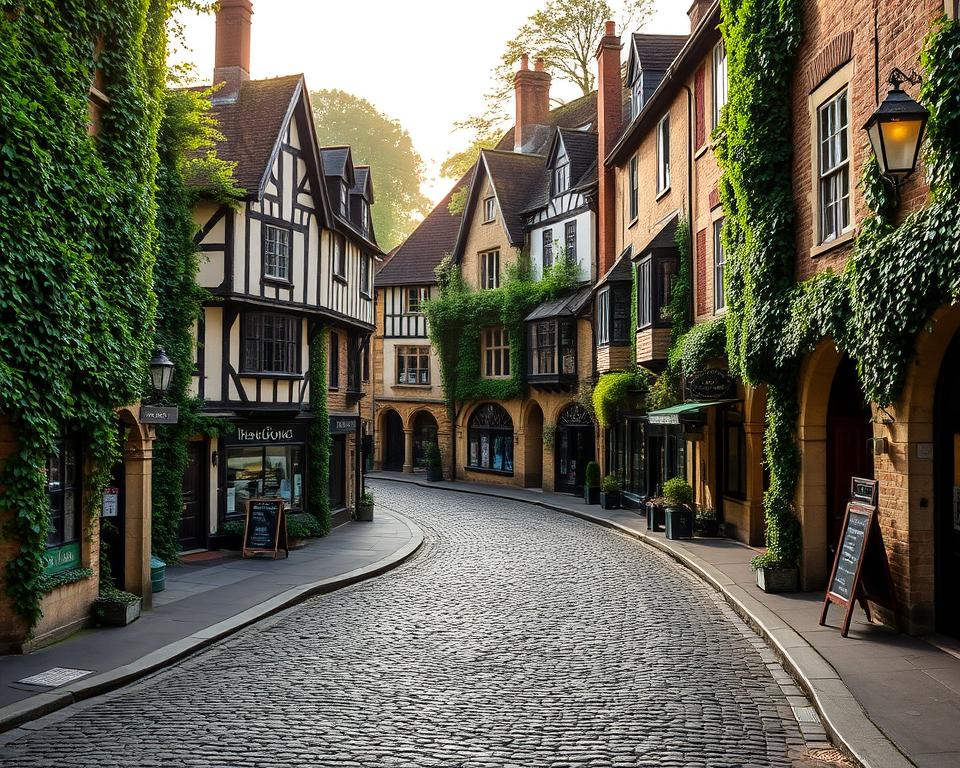 Historische Gassen in Oxford, England