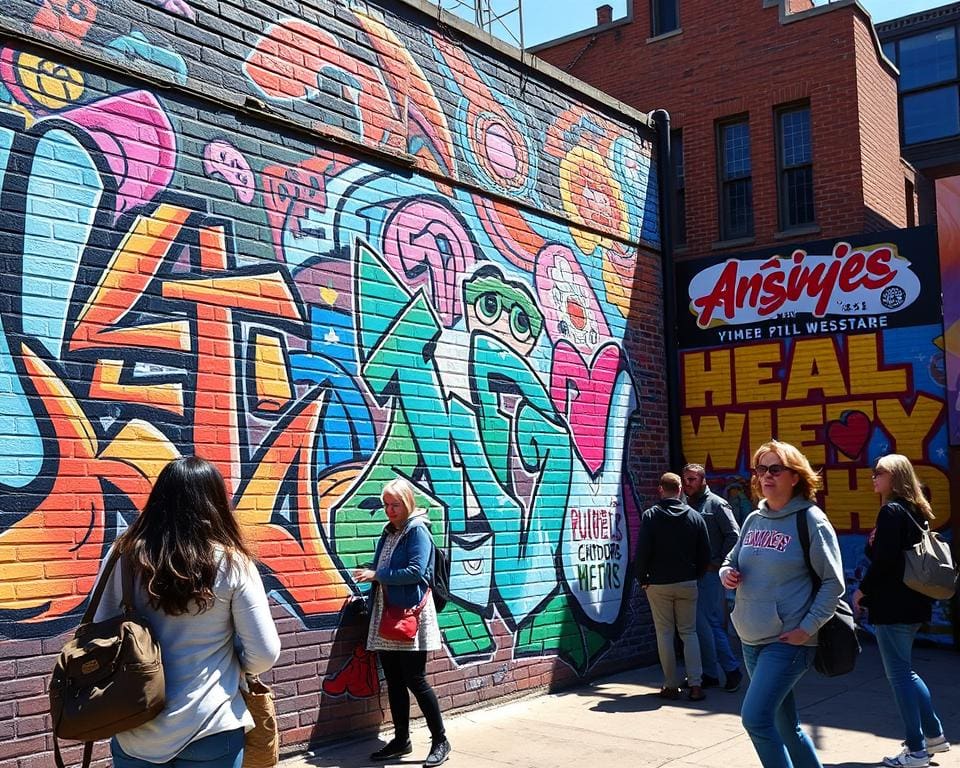 Lebendige Straßenkunst in Philadelphia, USA