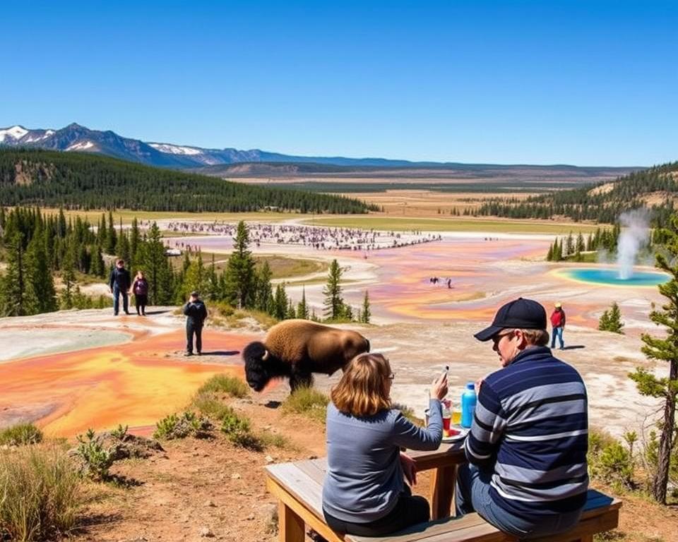 Outdoor-Aktivitäten im Yellowstone-Nationalpark, Wyoming