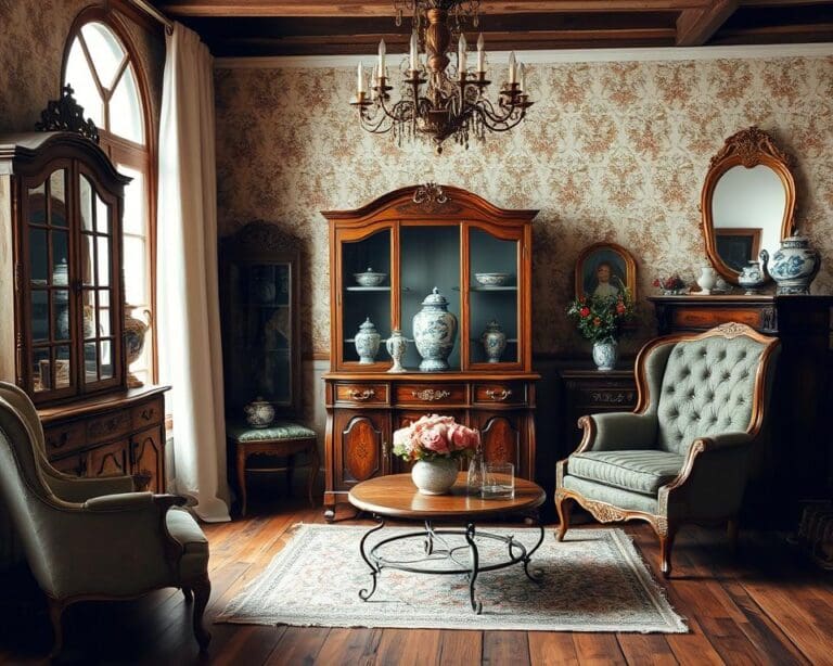 Vintage-Dekor: Altes Mobiliar stilvoll in Szene setzen