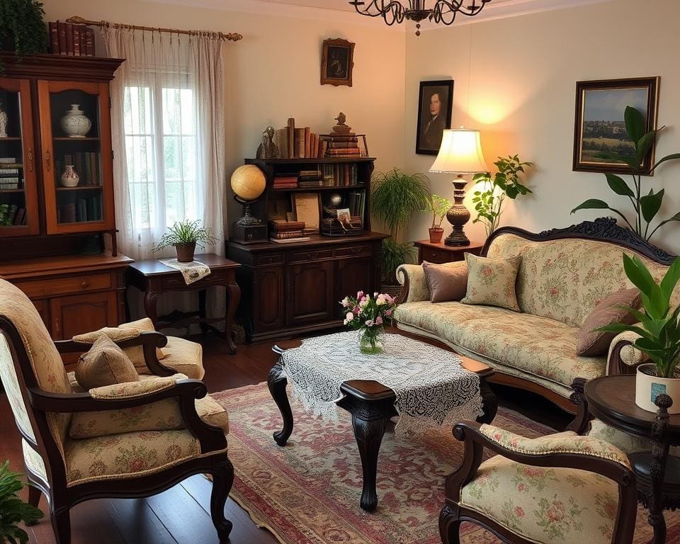 Vintage-Dekor und altes Mobiliar