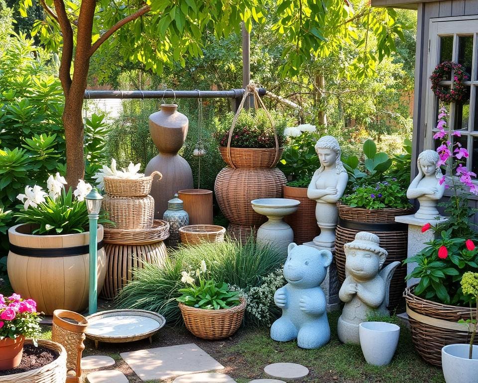 Gartenaccessoires aus Naturmaterialien: Rustikaler Charme