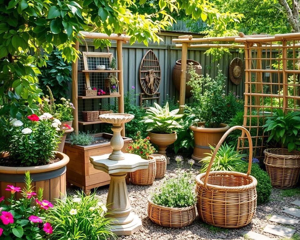 Gartenaccessoires aus Naturmaterialien