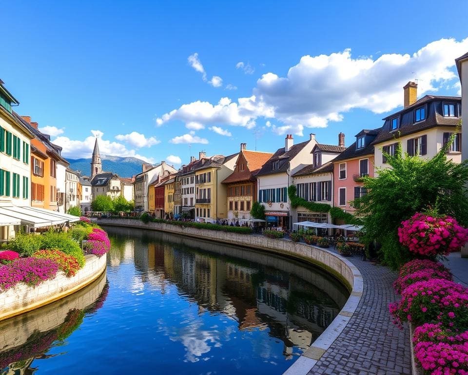 Pittoreske Kanäle in Annecy, Frankreich