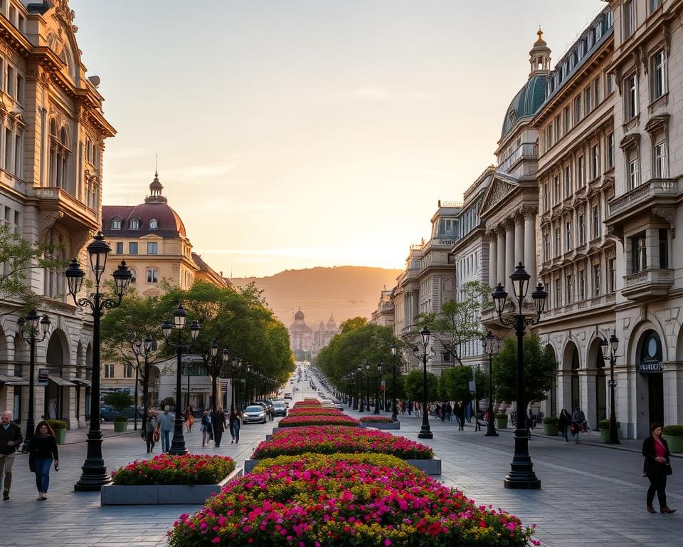 Prachtvolle Boulevards in Budapest, Ungarn