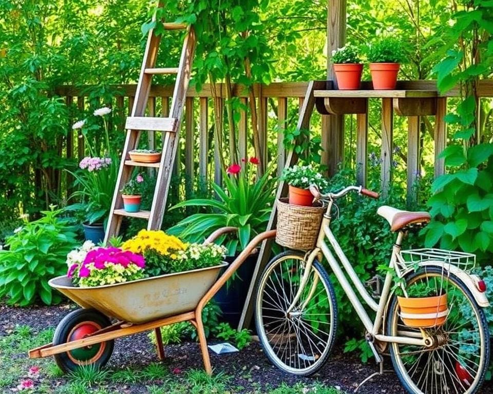 Upcycling-Ideen: Alte Gegenstände neu im Garten nutzen