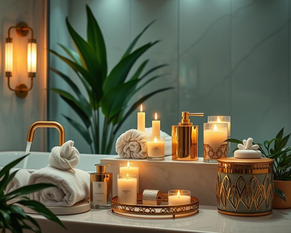 Badaccessoires, die Luxus ins Heim bringen