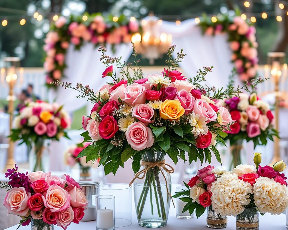 Blumen für Hochzeitsfeiern