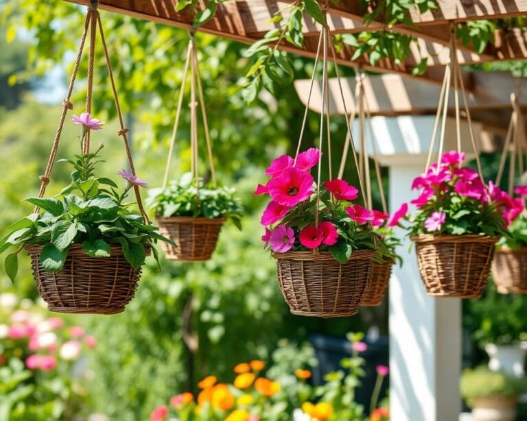 Blumenampeln selber machen: Hängende Gärten gestalten