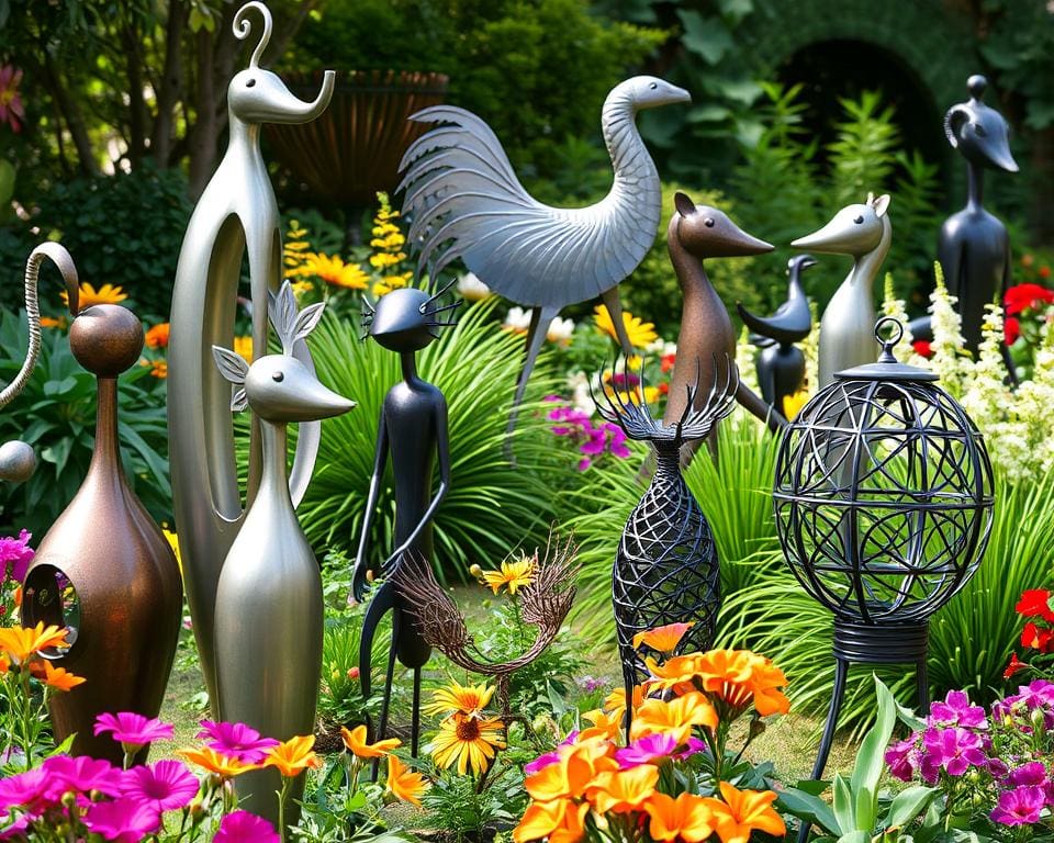 Gartenfiguren und Skulpturen aus Metall