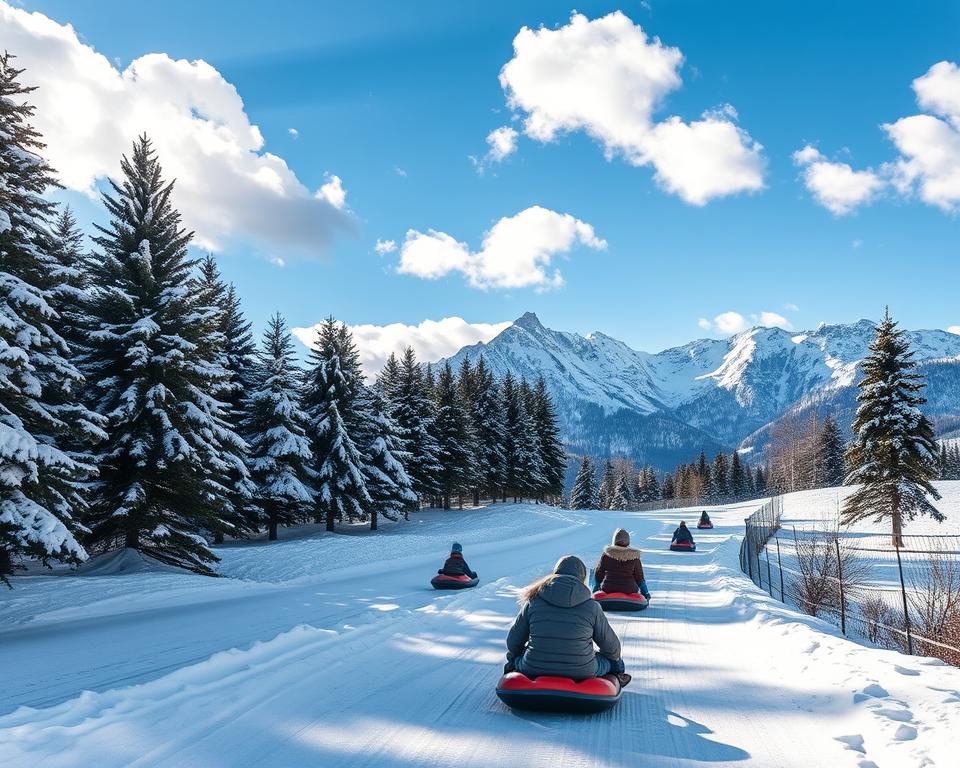 Rodeln in den Alpen