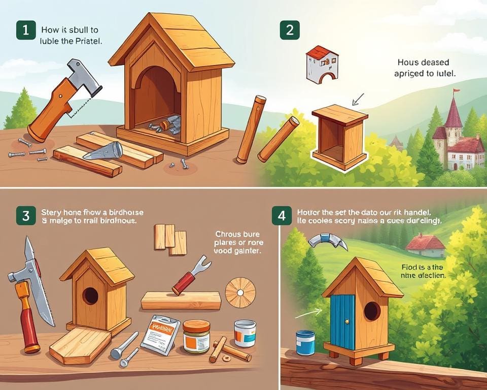 Schritt-für-Schritt Anleitung Vogelhaus