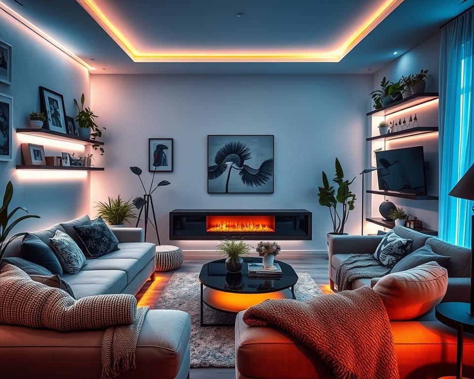 So richtest du dein Wohnzimmer mit LED-Strips ein