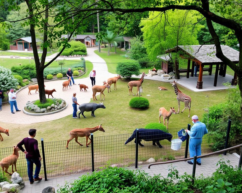 Tiergehege besuchen: Hinter den Kulissen