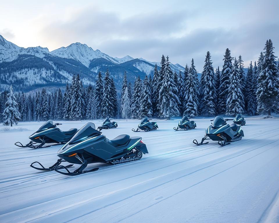 Aktuelle elektrische Schneemobile