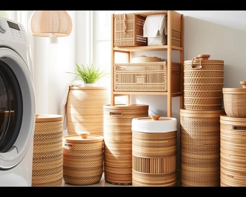Bambus Wäschekorb Design
