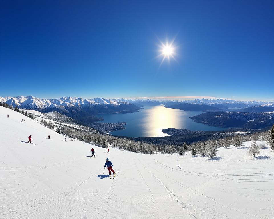Brunnen: Skifahren mit Seeblick in der Schweiz