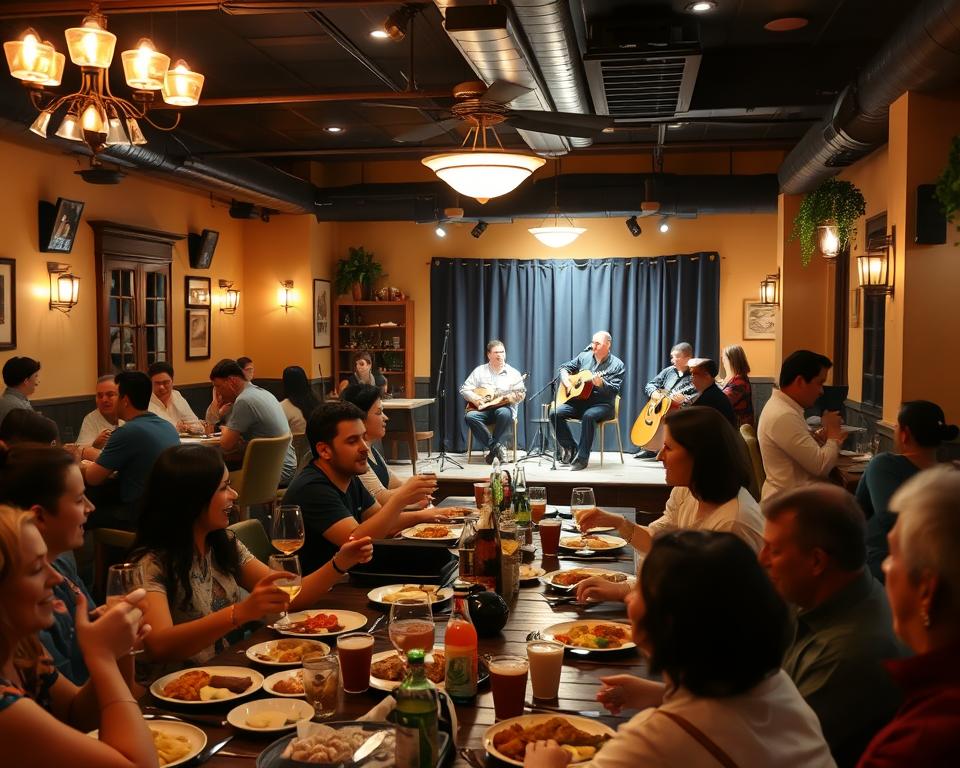 Dinner und Live-Unterhaltung für Familien und Freunde