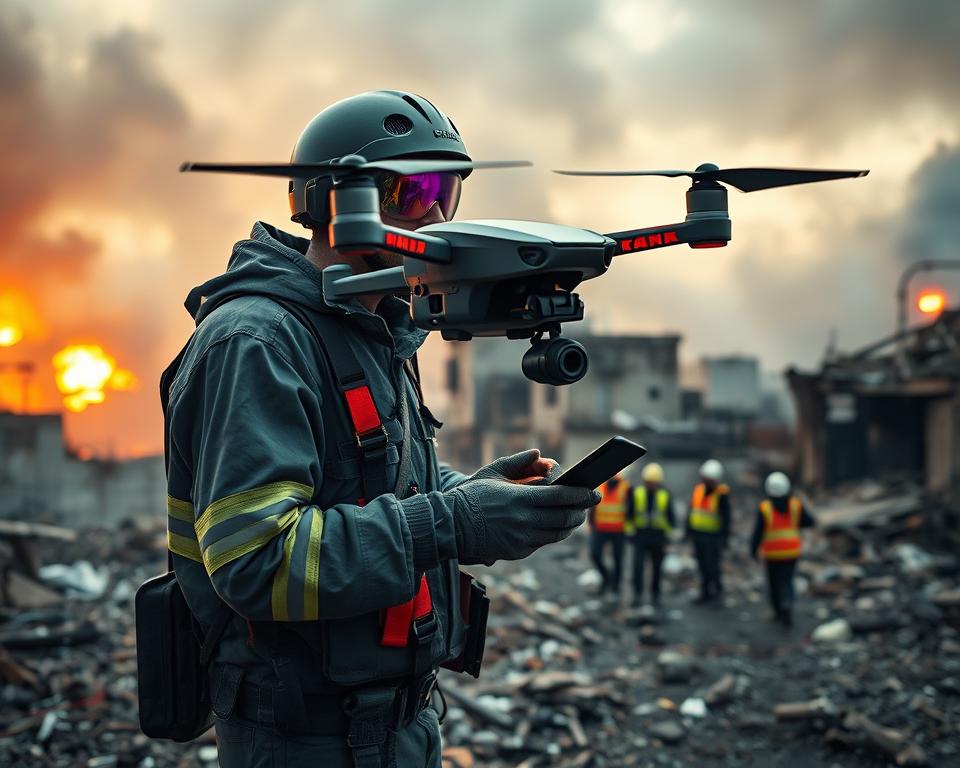 Drohnenpilot: Anwendungen in der Katastrophenhilfe