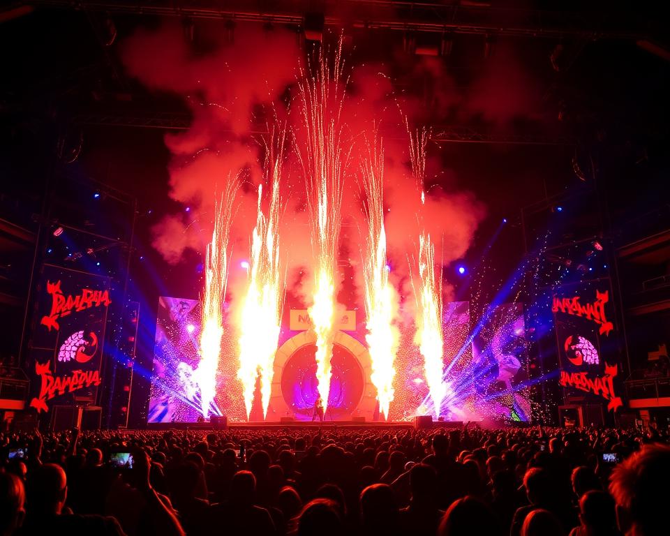 Effektfeuer in der Bühnenpyrotechnik