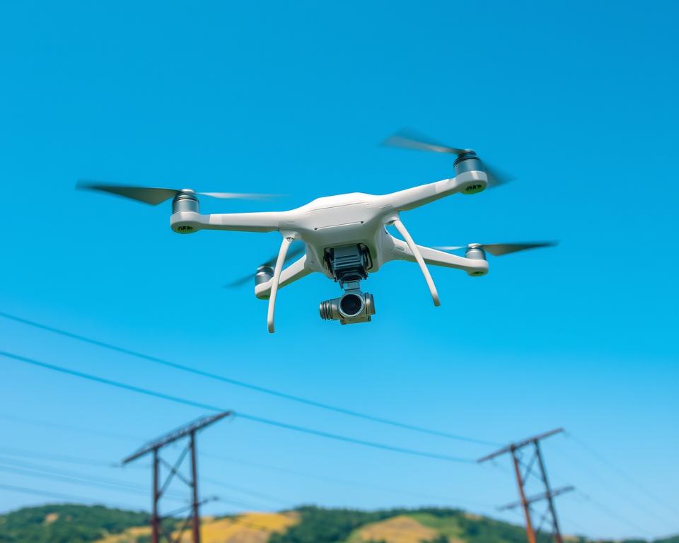 Effizienz der Stromleitungsüberwachung mit Drohnen