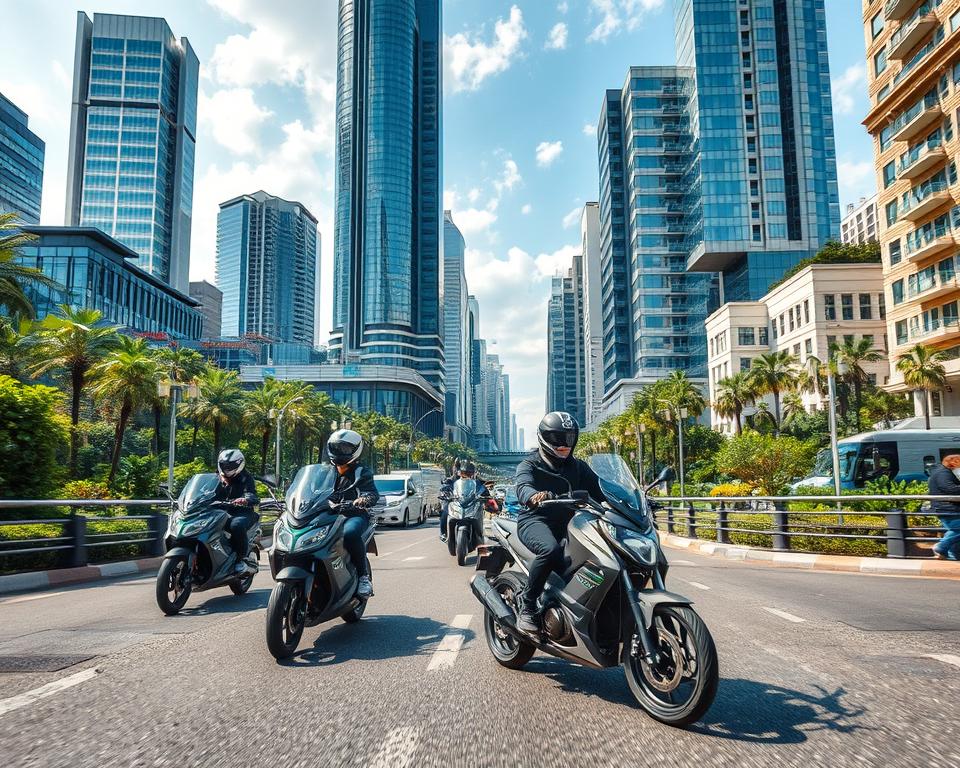 Elektrische Motorräder für städtische Mobilität