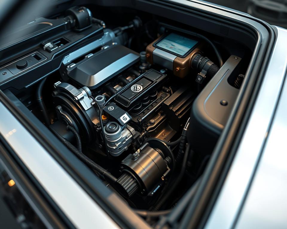 Elektromotor in einem Hybridauto Elektromotor in einem Hybridauto