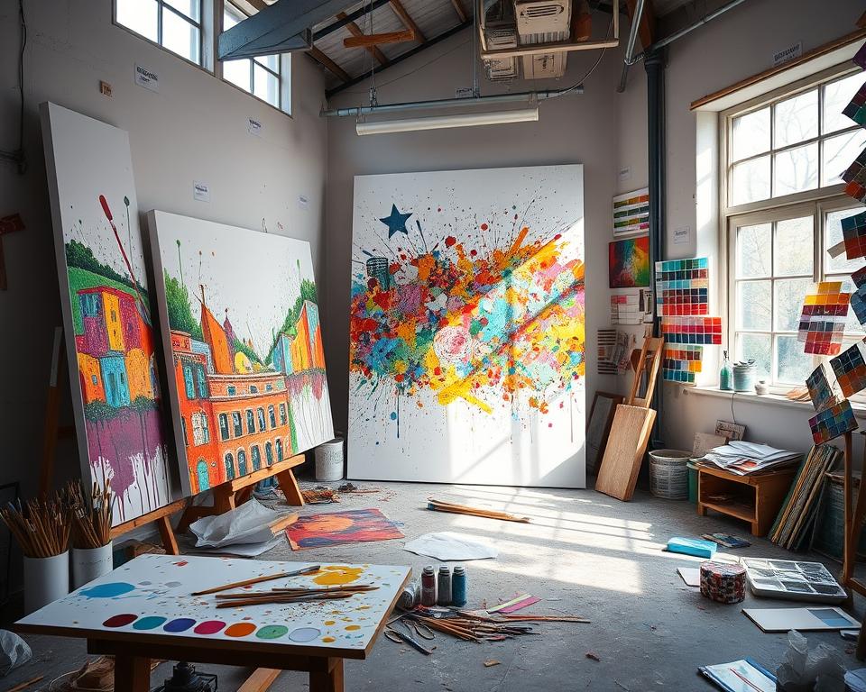 Entstehung von Wandbild und Farbwahl