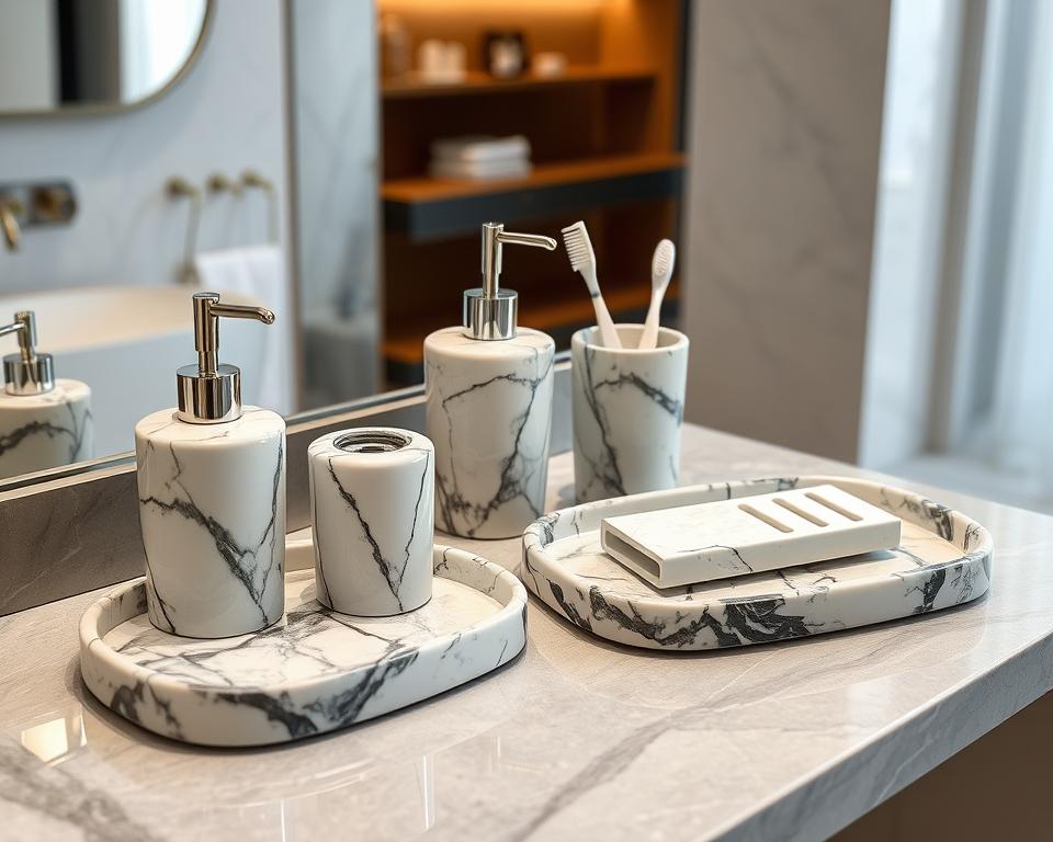Erkennung hochwertiger Marmor Badaccessoires