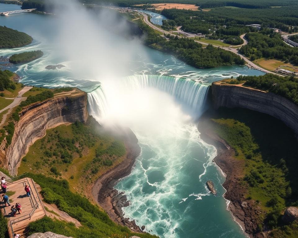 Geografische Lage und Entstehungsgeschichte der Niagara-Fälle