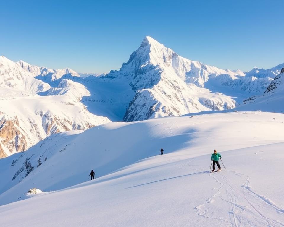 Grindelwald: Skifahren mit Eigerblick in der Schweiz