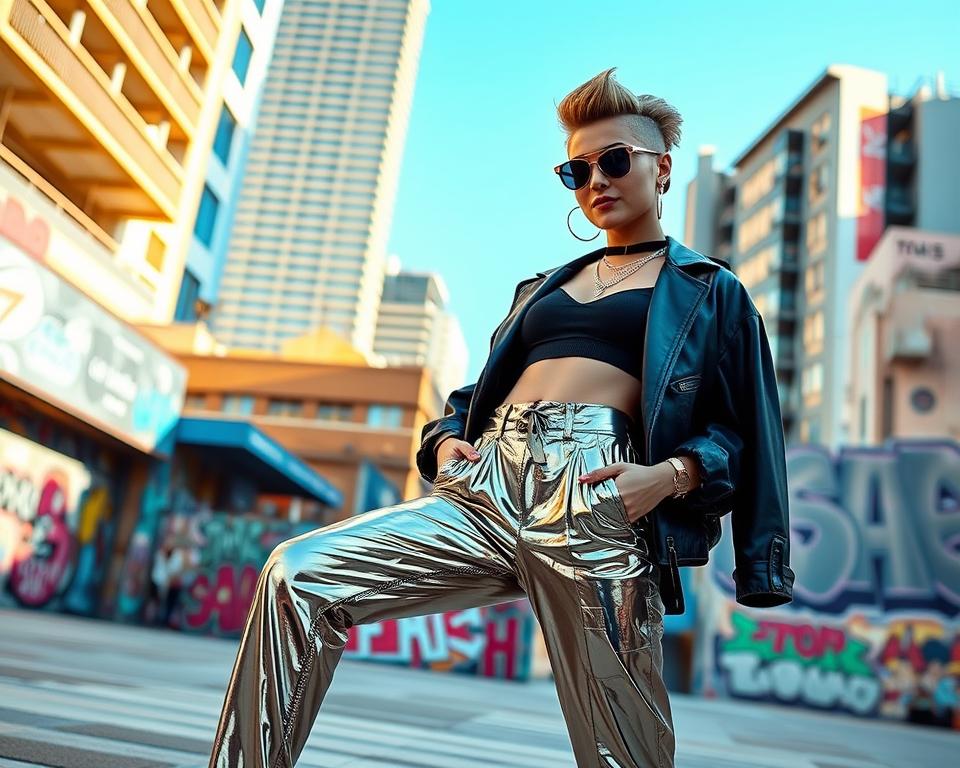 Influencer und der Metallic-Trend