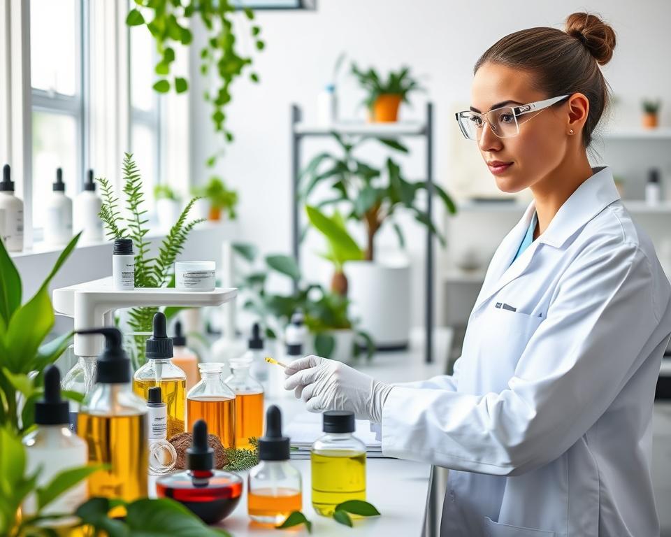 Kosmetologe Forschung vegane Pflegeprodukte