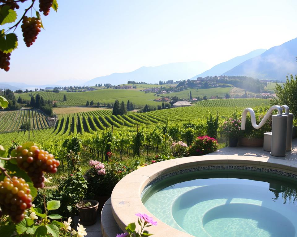 Meran: Südtiroler Wein und Thermen genießen