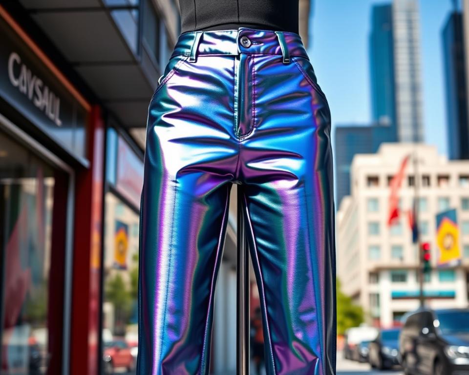 Metallic-Stoffe in Hosen: Der mutige Look für den Alltag