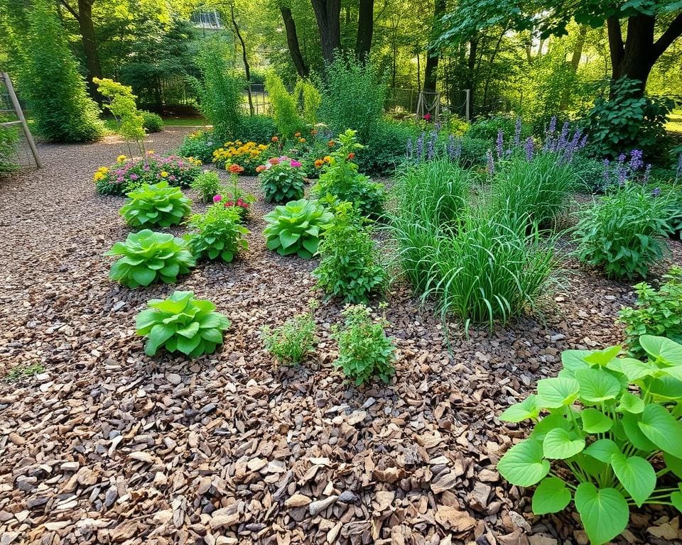 Mulch im Garten