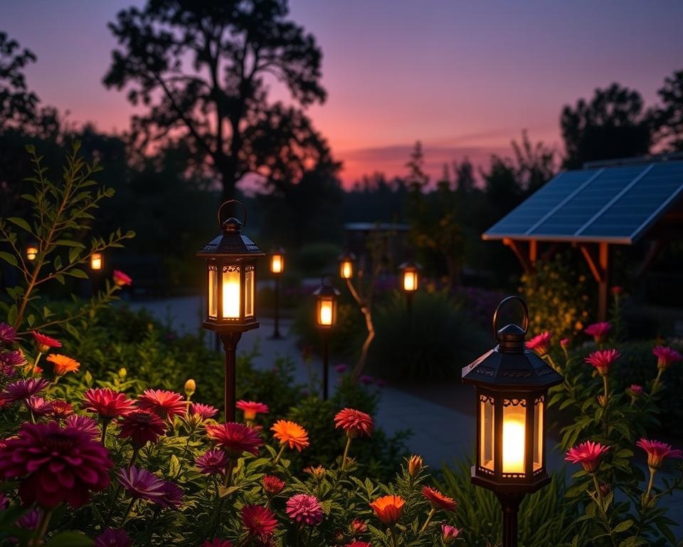 Nachhaltige Gartenbeleuchtung mit Solarpanelen