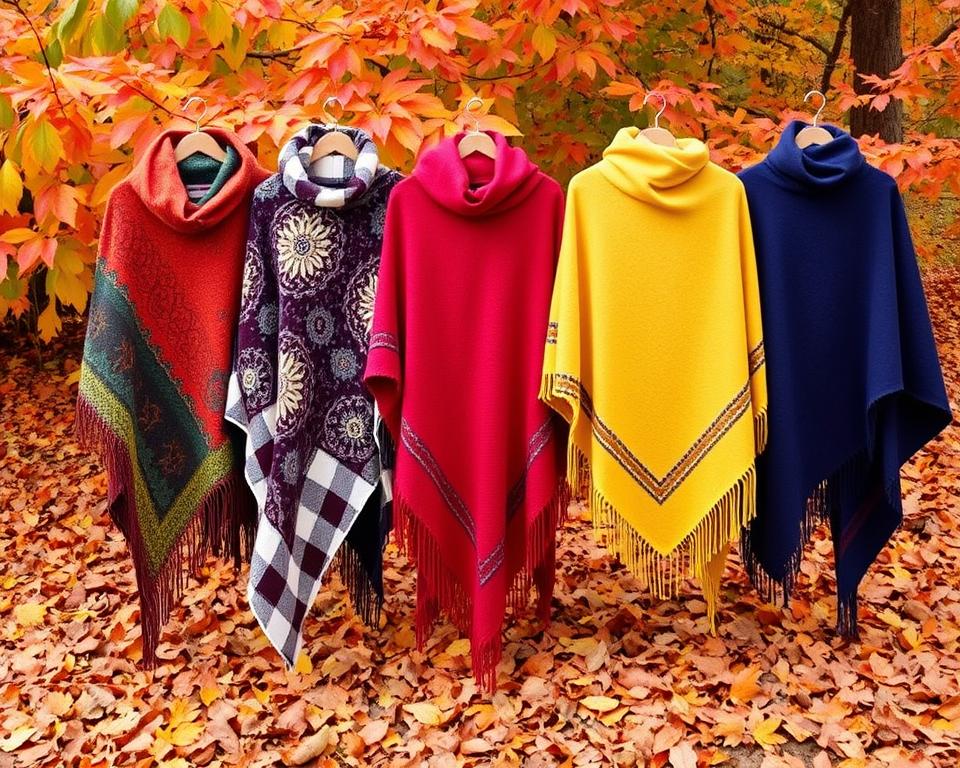 Ponchos in kräftigen Farben: Mutige Looks für den Herbst