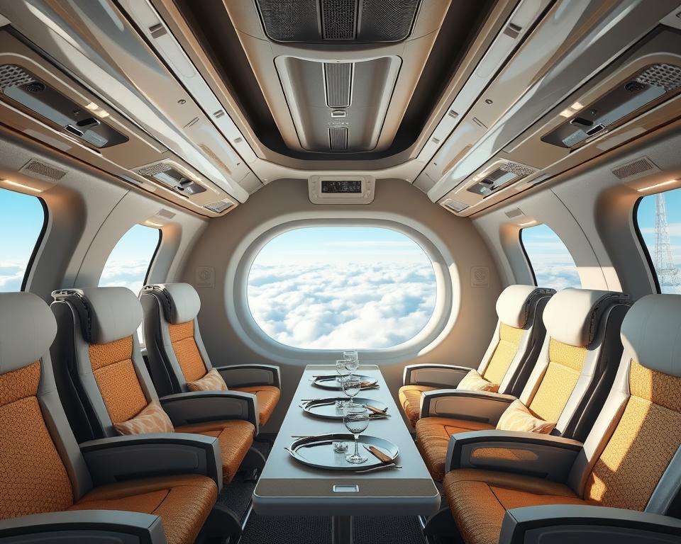 Recyclingfähige Bordmaterialien in modernen Jets