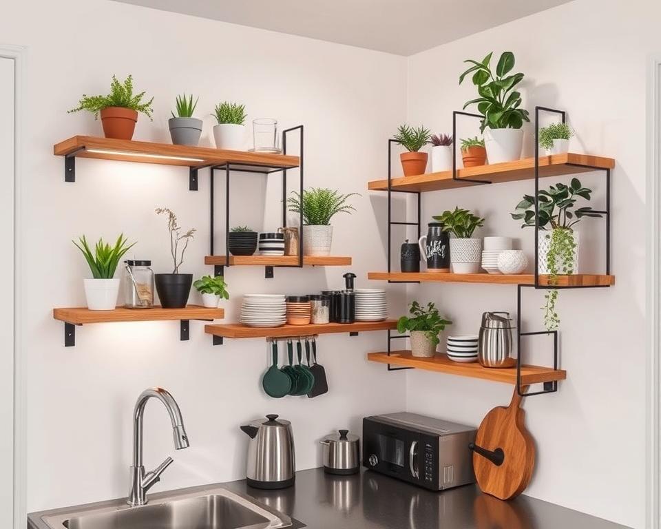 Regalideen für kleine Küchen