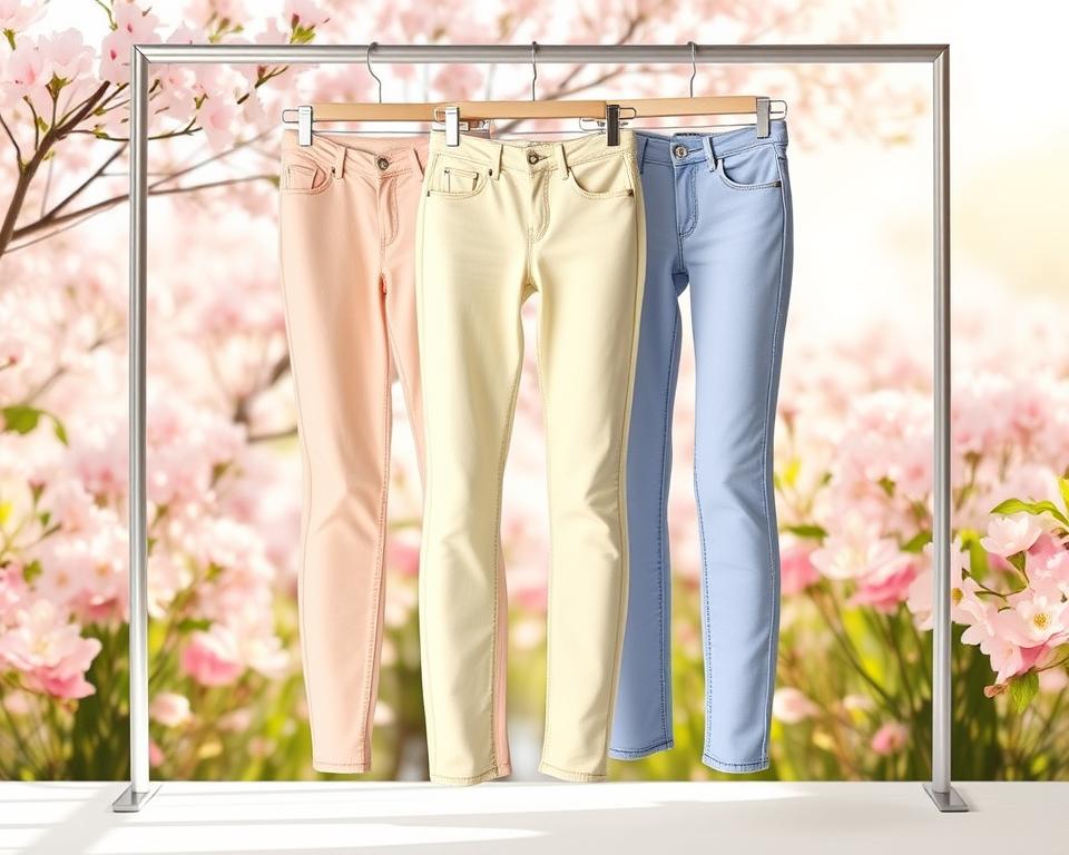 Röhrenjeans in Pastell: Der Frühlings-Look für 2025