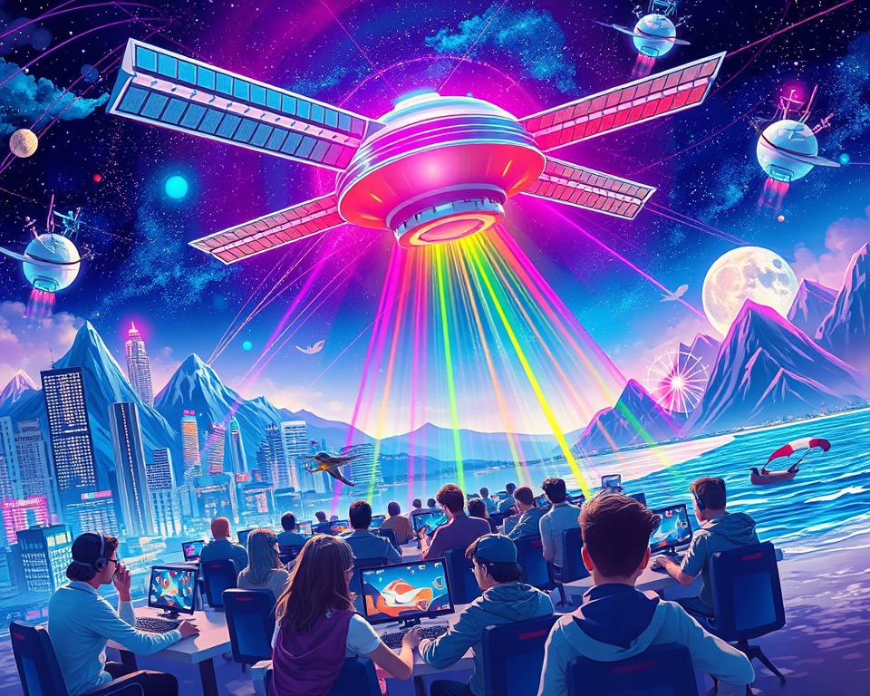 Satellitenkommunikation für globale Gaming-Events