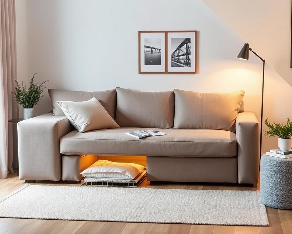 Schlafsofa mit Bettkasten