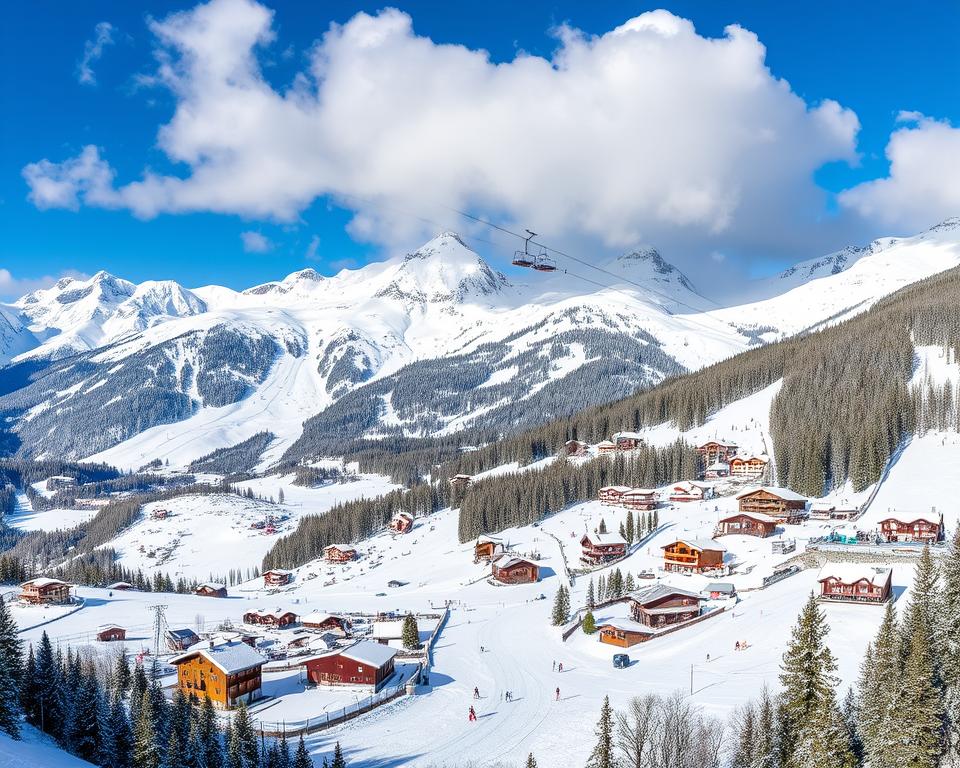 Skigebiet Grindelwald mit verschiedenen Pisten und Attraktionen