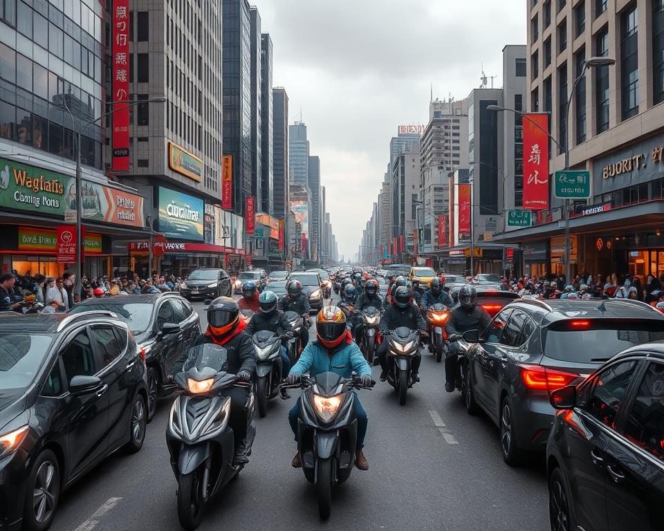 Städtische Verkehrsprobleme
