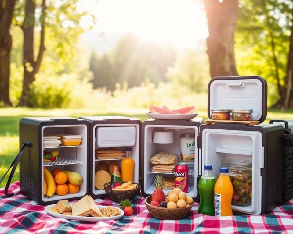 Tragbare Mini-Kühlschränke: Frische Snacks immer dabei