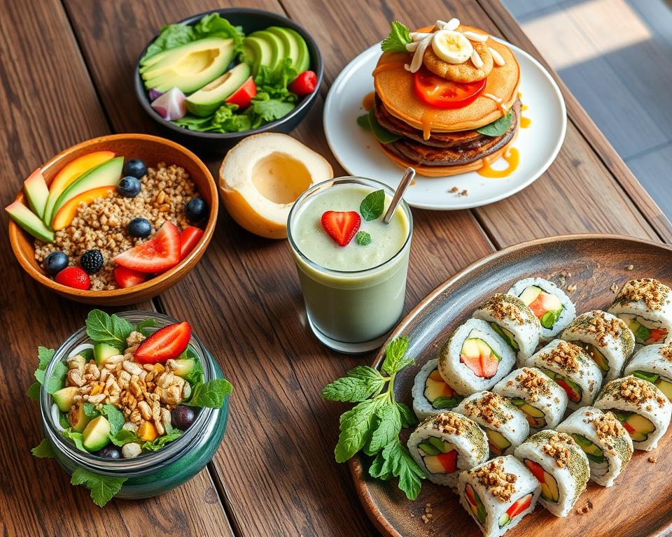 Trendige vegane Speisen Trendige vegane Speisen