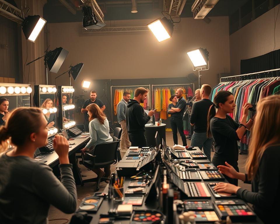 Vorbereitung Filmset