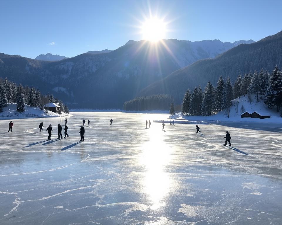 Winterwanderungen und Eislaufen am Zeller See